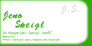 jeno speigl business card